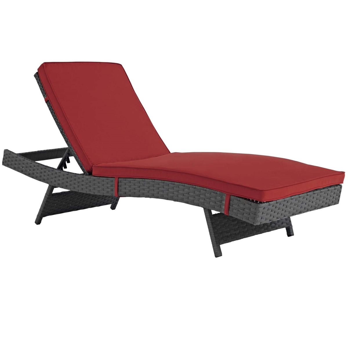 Eei-1985-chc-red 17 - 37.5 X 78.5 In. Sojour Outdoor Pati Sunbrella Chaise - Canvas & Red