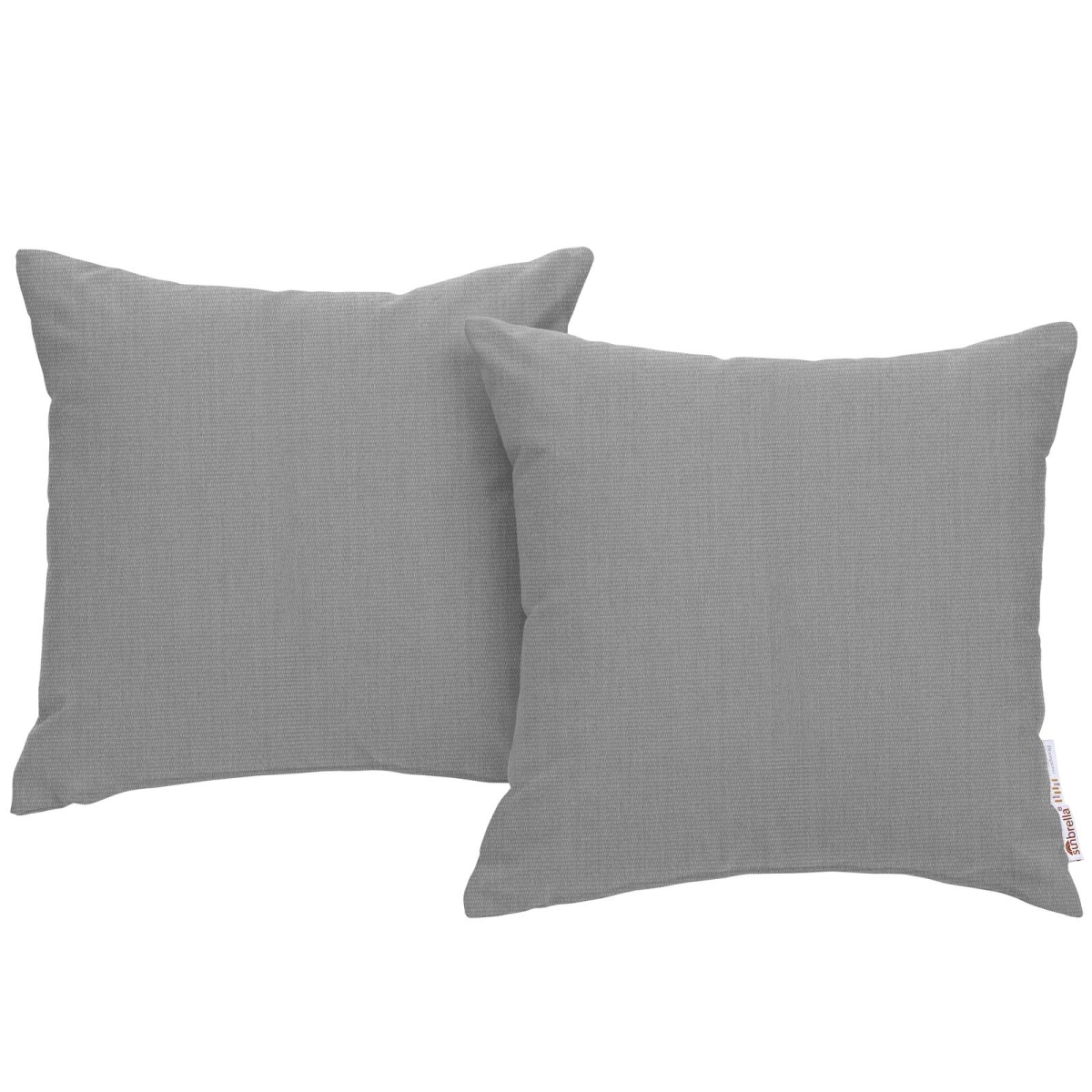 Eei-2002-gry 17.5 X 4 In. Summon Outdoor Patio Pillow Set - Gray, 2 Piece