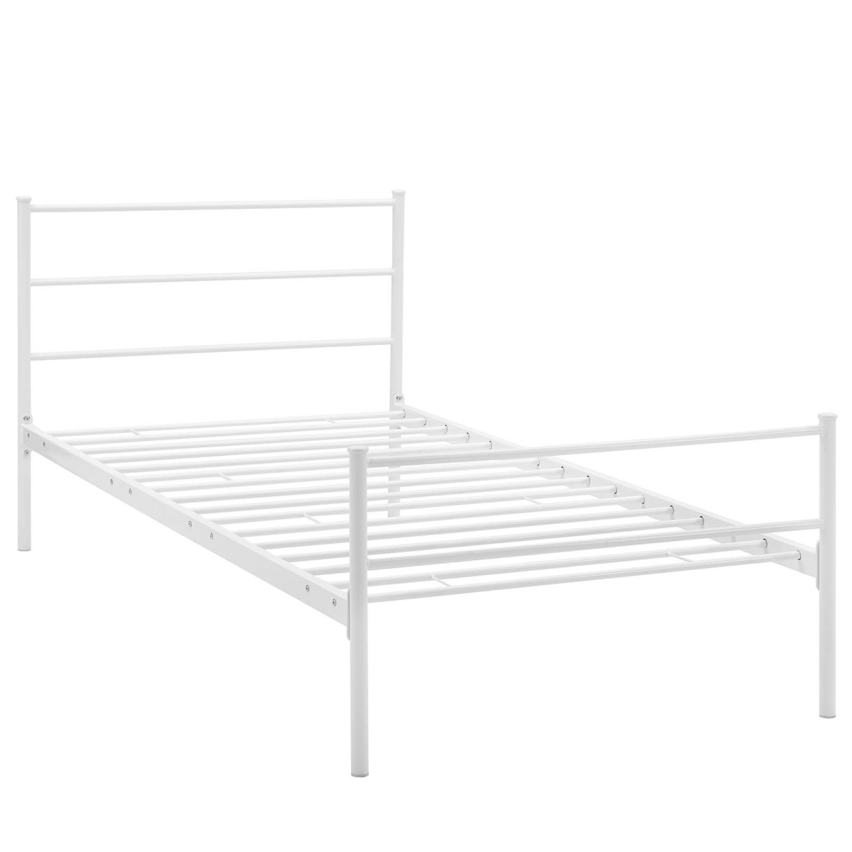 Mod-5551-whi-set 34.5 X 41.5 In. Alina Twin Platform Bed Frame - White