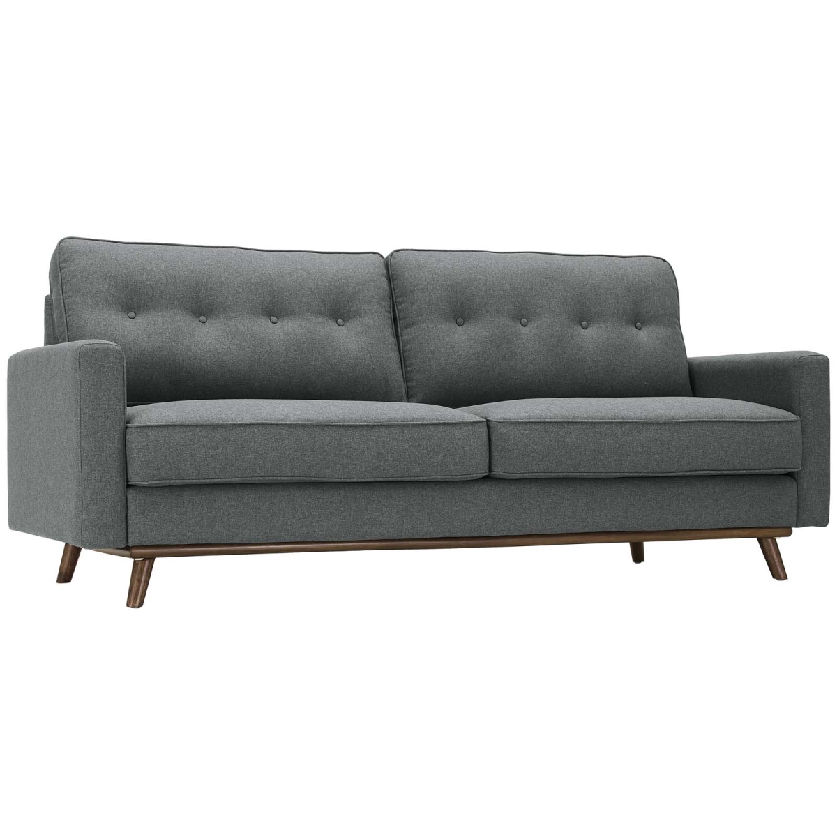 Eei-3046-gry Prompt Upholstered Fabric Sofa - Gray, 36 X 82 X 34 In.