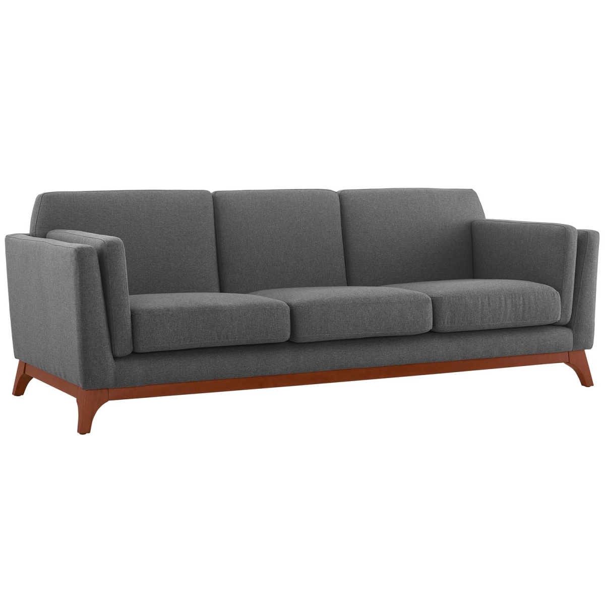 Eei-3062-gry Chance Upholstered Fabric Sofa - Gray, 30 X 35 X 83.5 In.