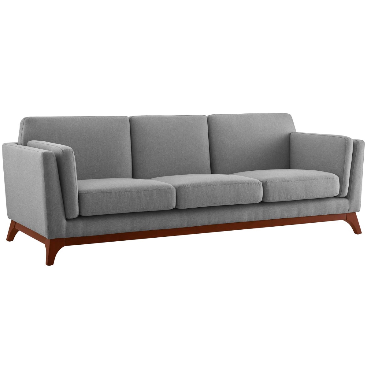 Eei-3062-lgr Chance Upholstered Fabric Sofa - Light Gray, 30 X 35 X 83.5 In.