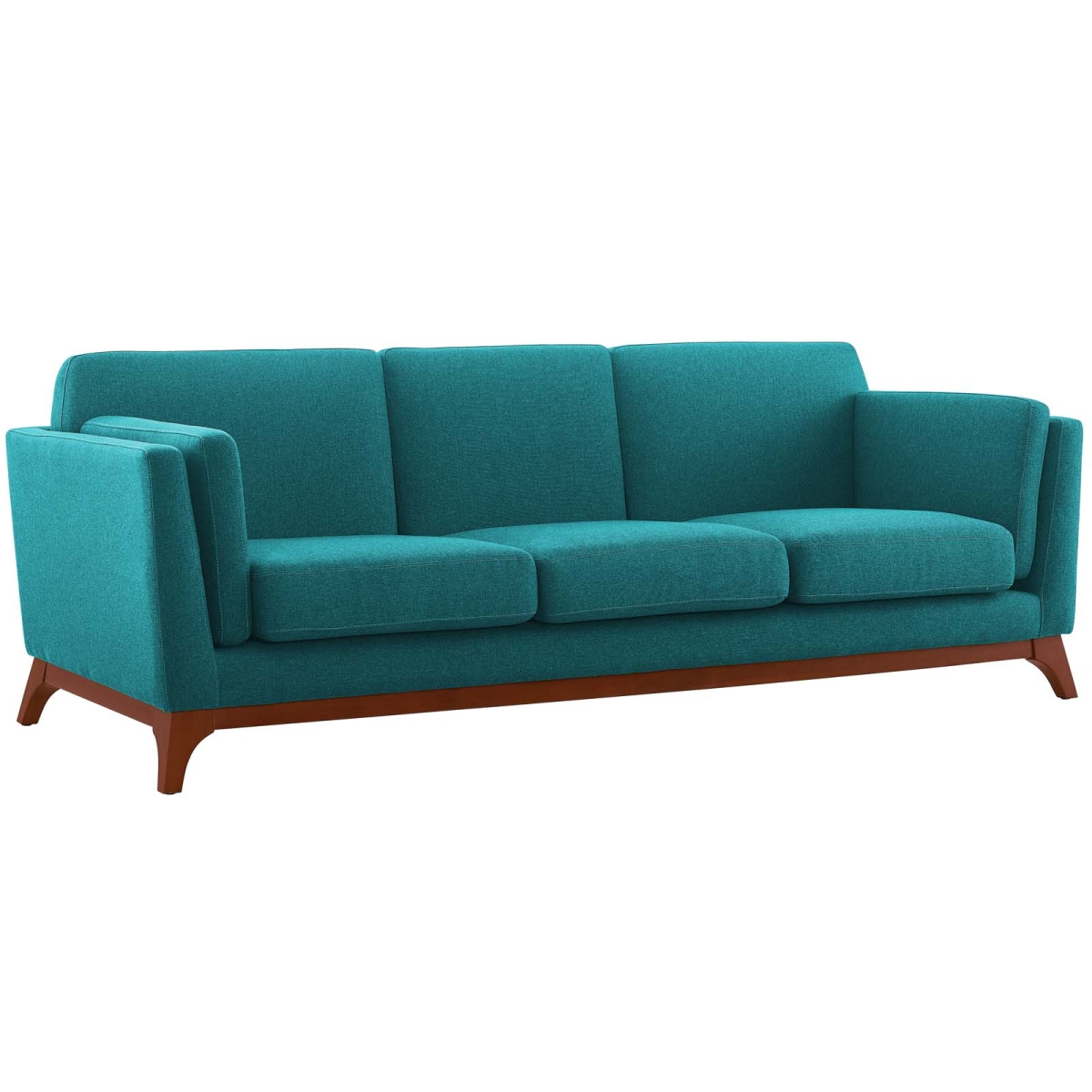 Eei-3062-tea Chance Upholstered Fabric Sofa - Teal, 30 X 35 X 83.5 In.
