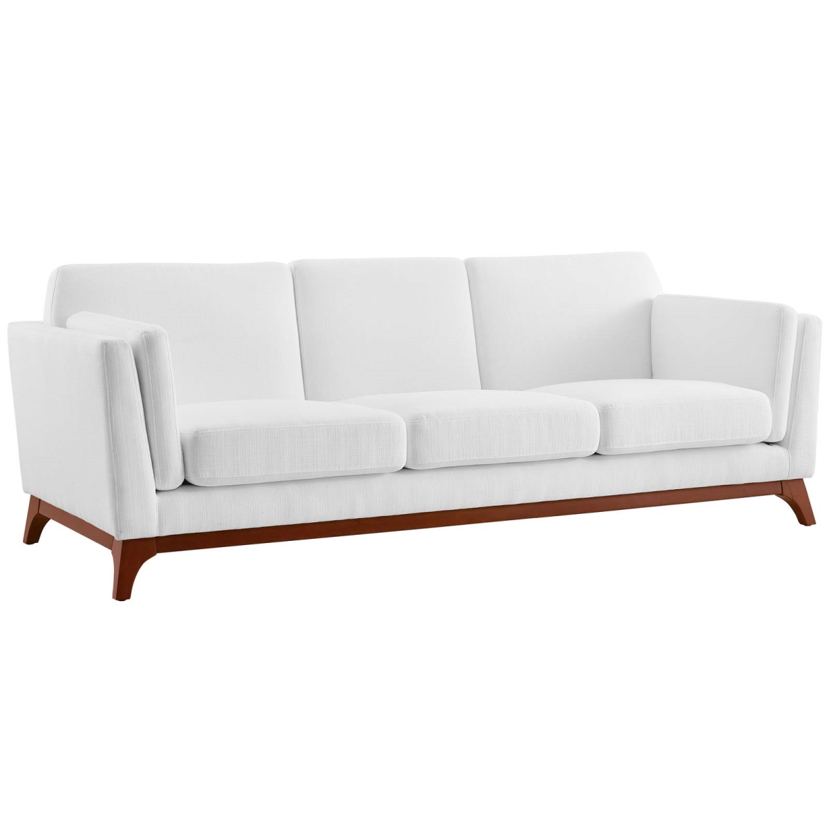 Eei-3062-whi Chance Upholstered Fabric Sofa - White, 30 X 35 X 83.5 In.