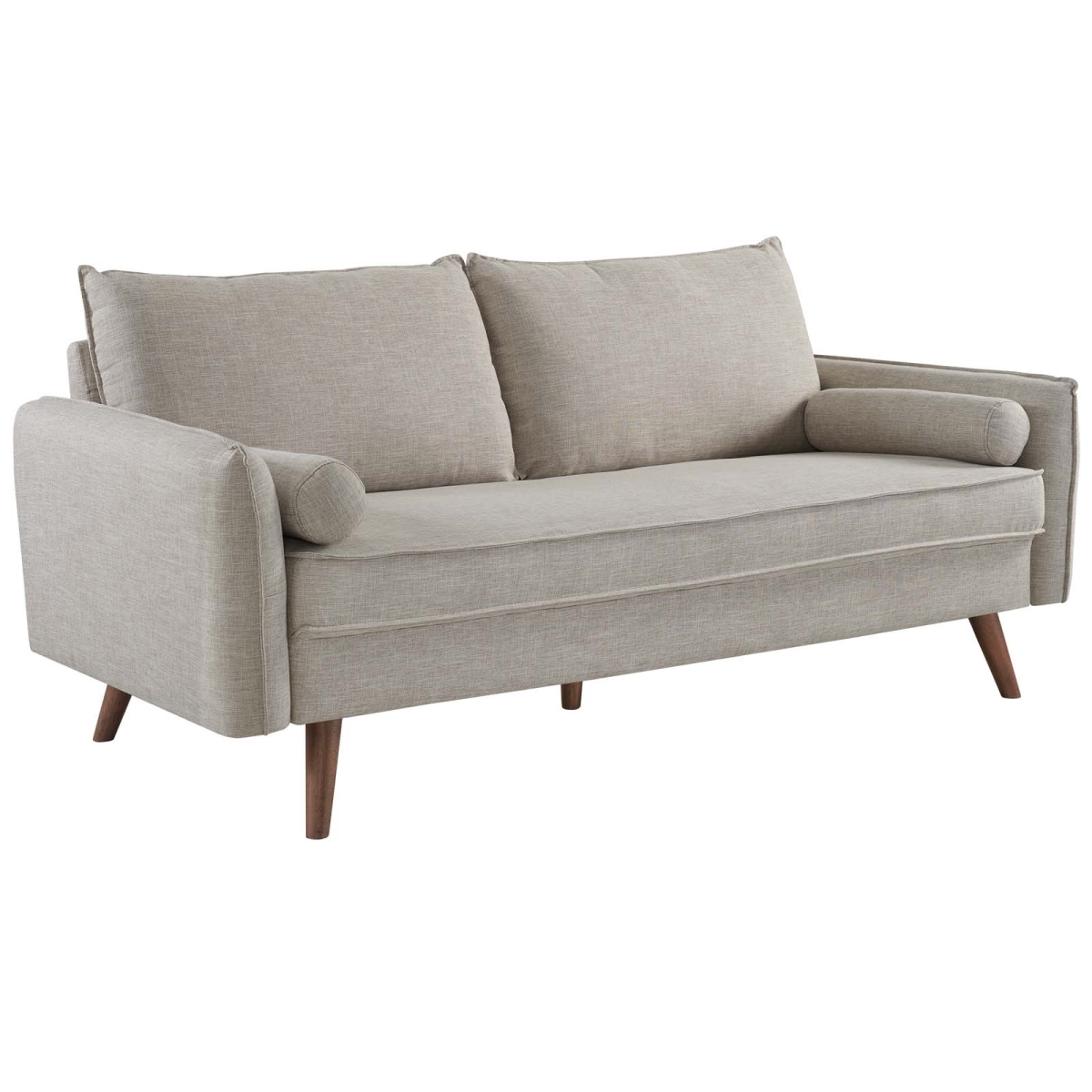 Eei-3092-bei Revive Upholstered Fabric Sofa - Beige, 33.5 X 72 X 32.5 In.