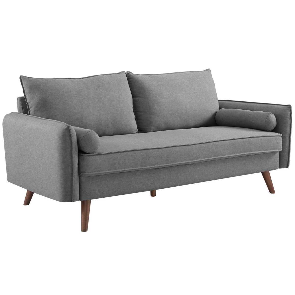 Eei-3092-lgr Revive Upholstered Fabric Sofa - Light Gray, 33.5 X 72 X 32.5 In.