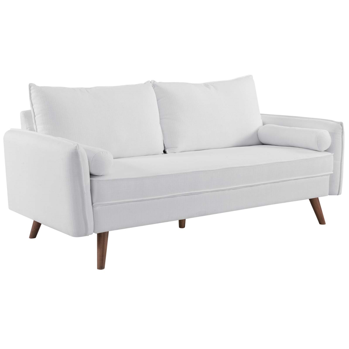Eei-3092-whi Revive Upholstered Fabric Sofa - White, 33.5 X 72 X 32.5 In.