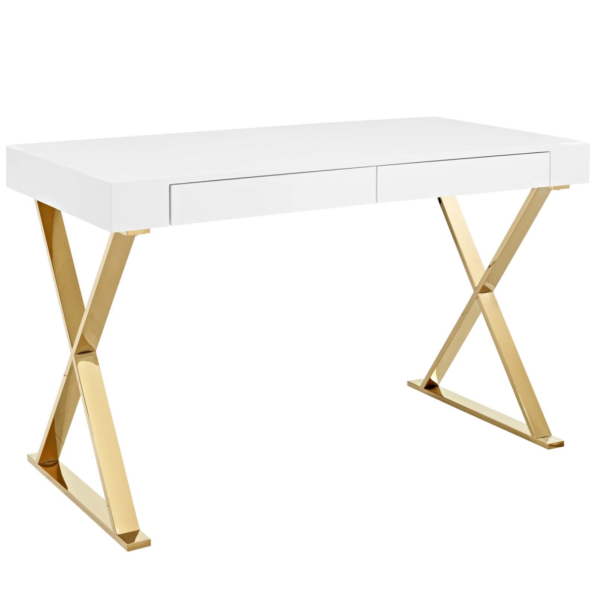 Eei-3030-whi Sector Office Desk - White Gold, 30 X 23.5 X 47 In.