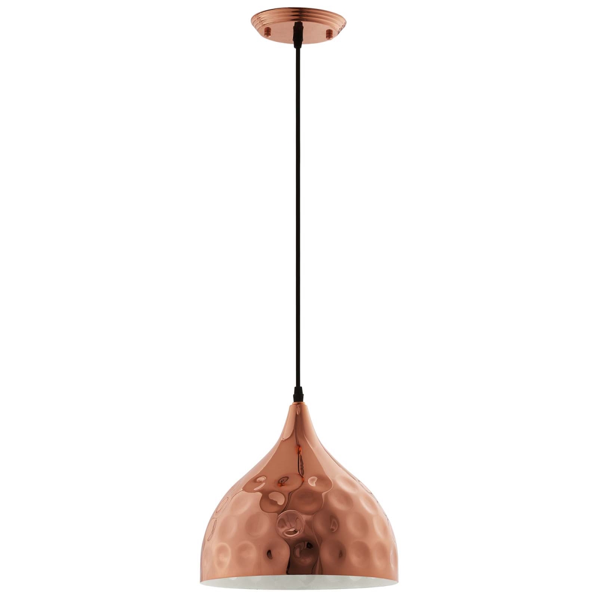 Eei-2904 Dimple 11 In. Bell-shaped Rose Gold Pendant Light , 78.5 X 11 X 11 In.