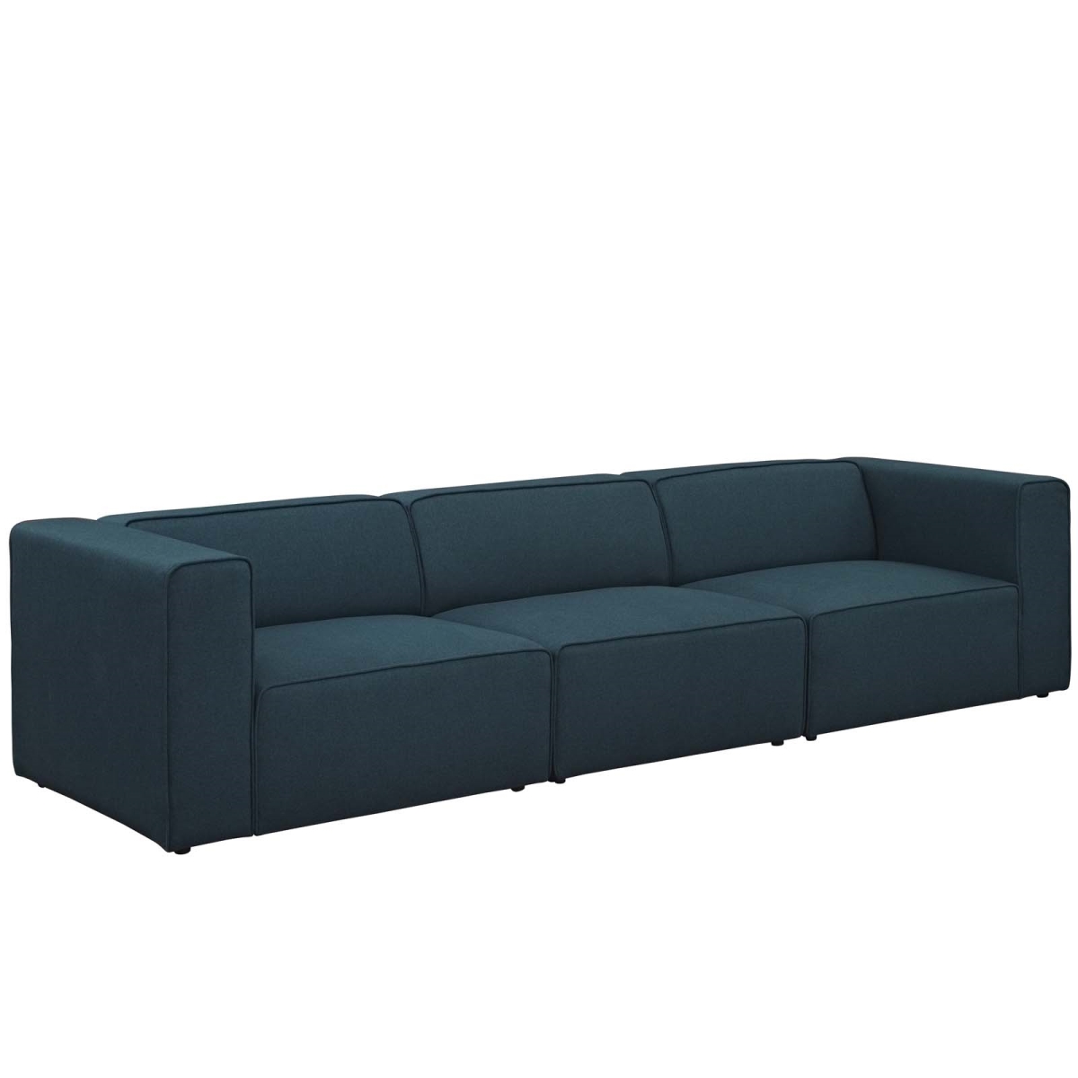 Eei-2827-blu 3 Piece Mingle Upholstered Fabric Sectional Sofa Set - Blue, 27 X 121.5 X 37 In.