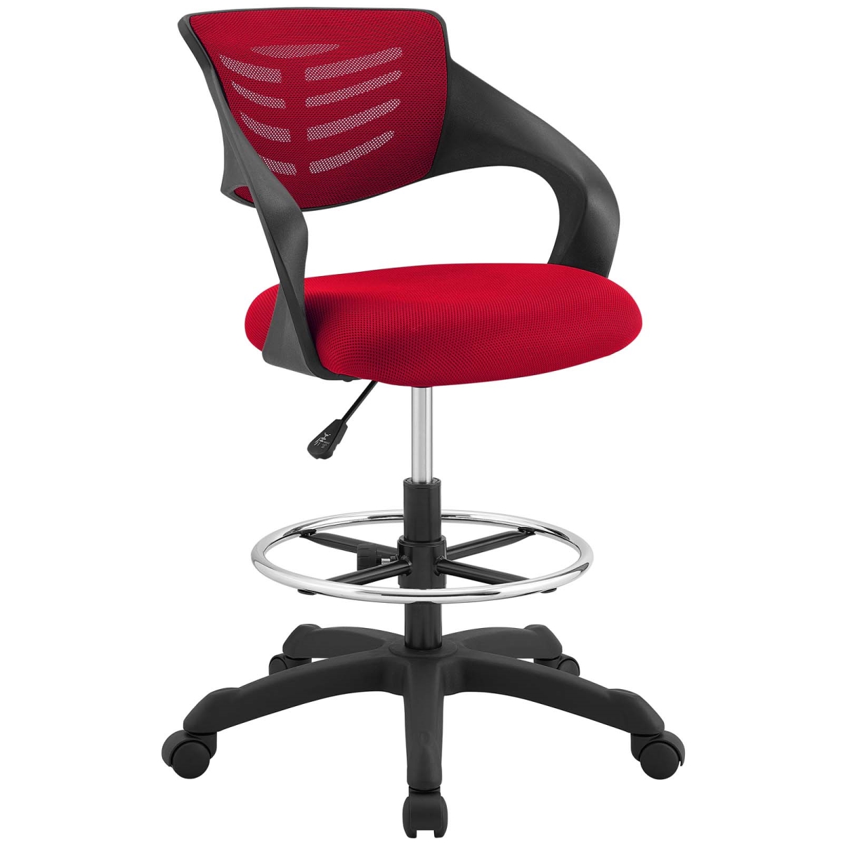 Eei-3040-red Thrive Mesh Drafting Chair - Red, 35 - 43 X 25 X 24.5 In.