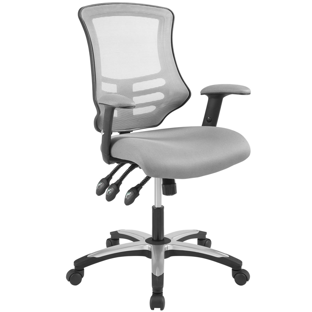 Eei-3042-gry Calibrate Mesh Office Chair - Gray, 38.5 - 46 X 27 X 26.5 In.
