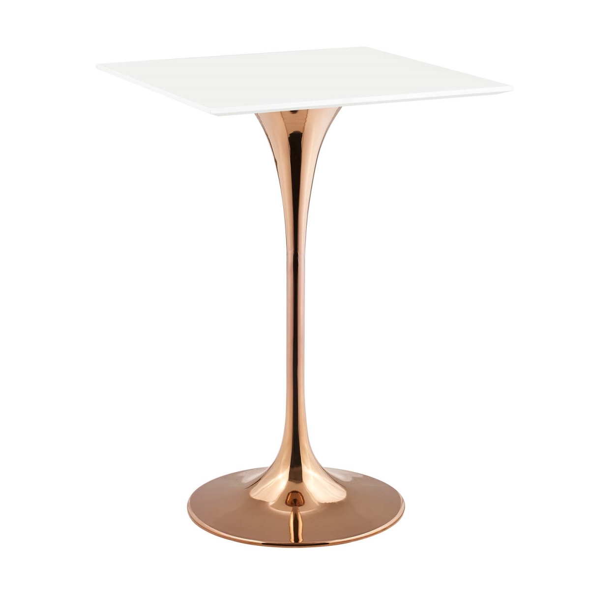 Eei-3266-ros-whi Lippa 28 In. Square Bar Table - Rose White, 40.5 X 27.5 X 27.5 In.
