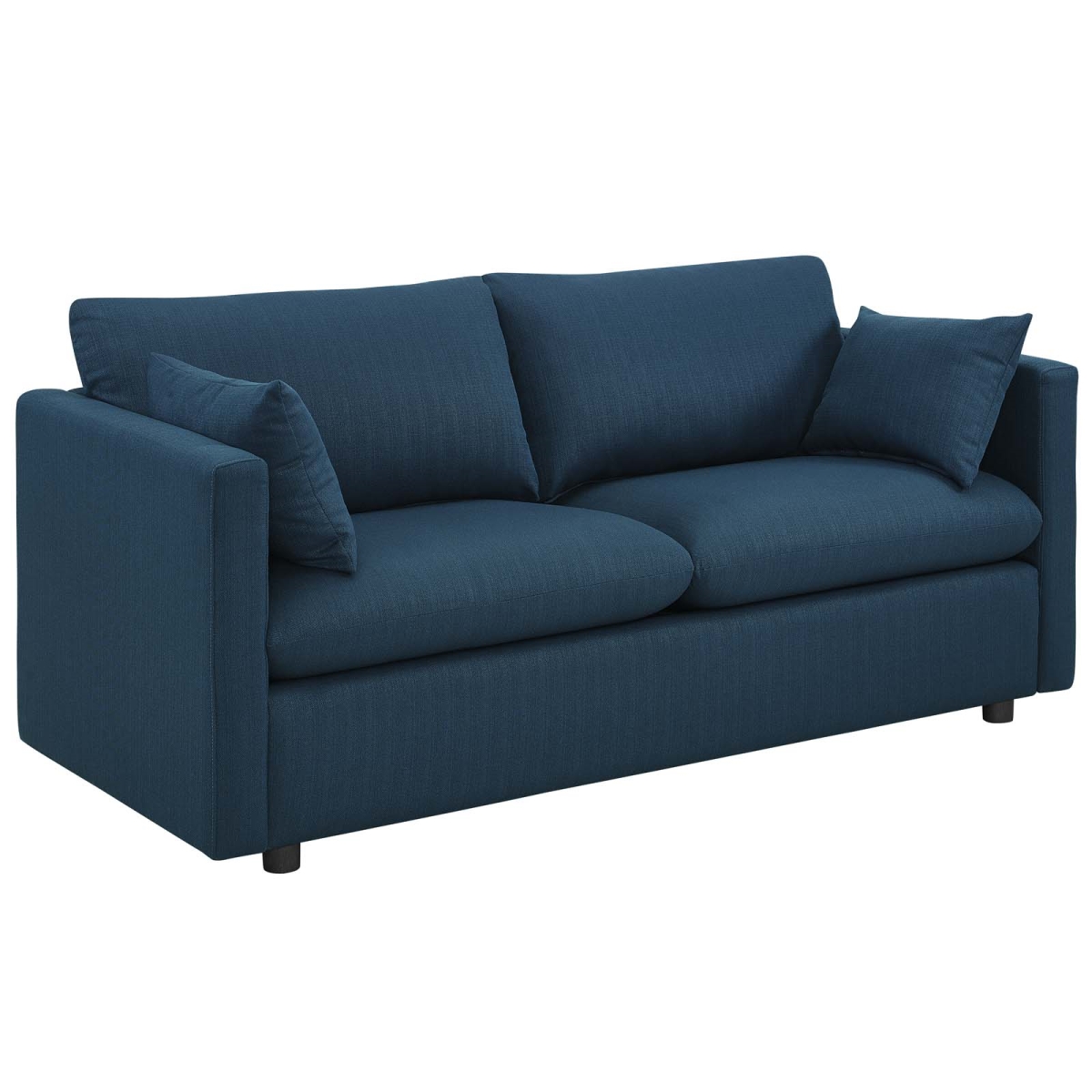 Eei-3044-azu Activate Upholstered Fabric Sofa - Azure, 33.5 X 70 X 31 In.
