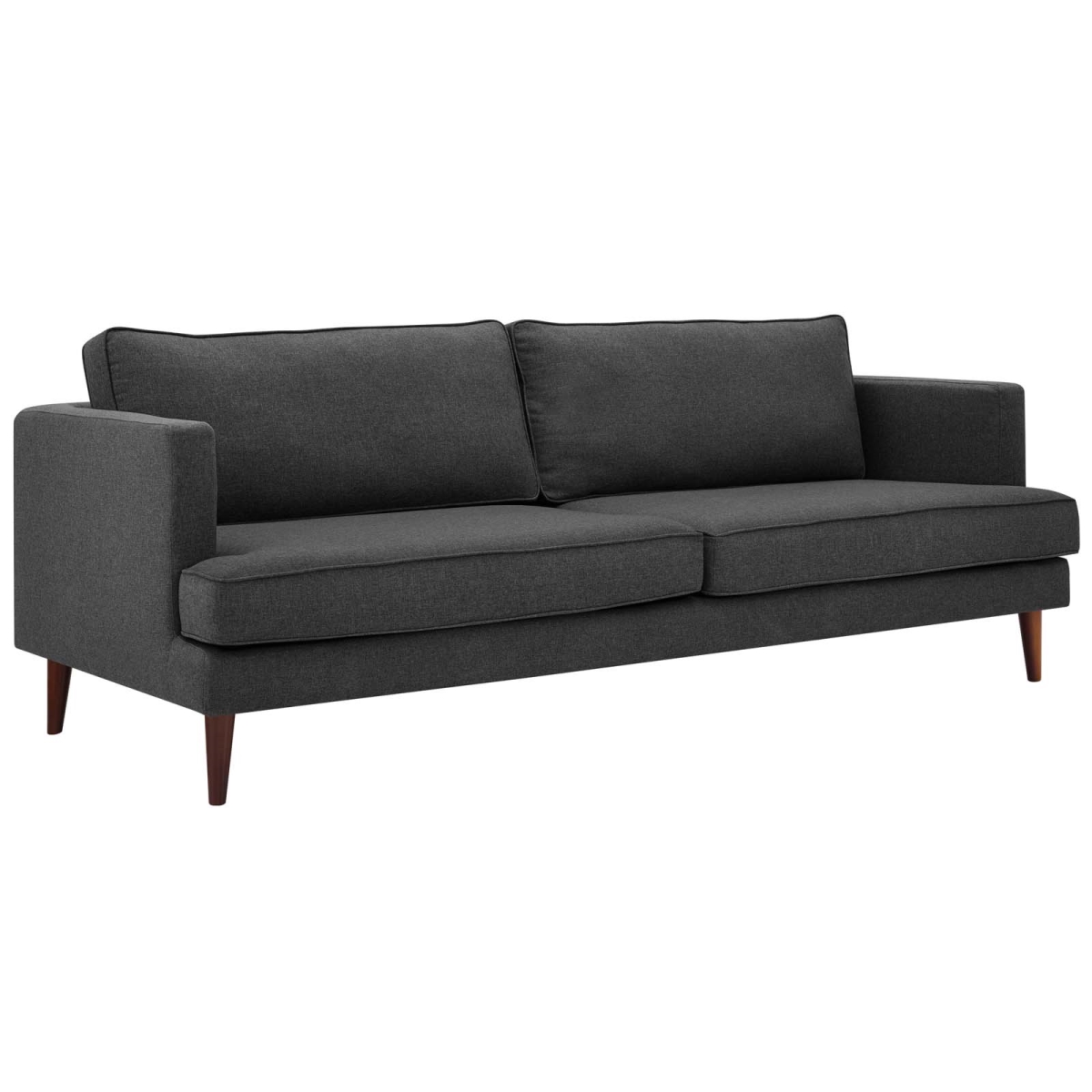 Eei-3057-gry Agile Upholstered Fabric Sofa - Gray, 34.5 X 35 X 86.5 In.