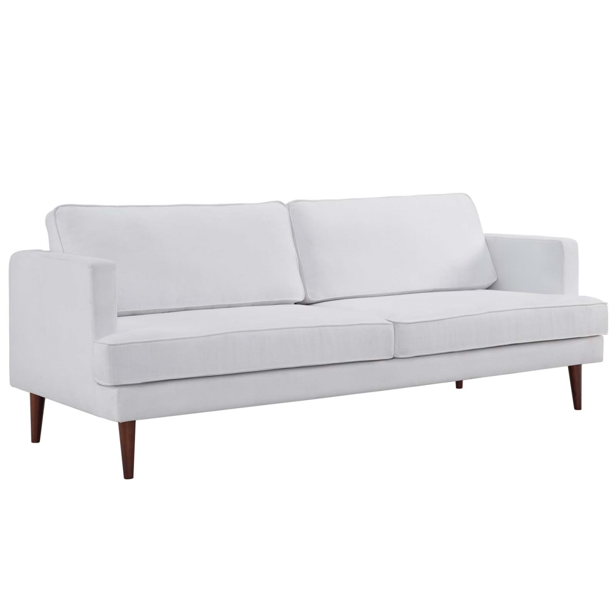 Eei-3057-whi Agile Upholstered Fabric Sofa - White, 34.5 X 35 X 86.5 In.