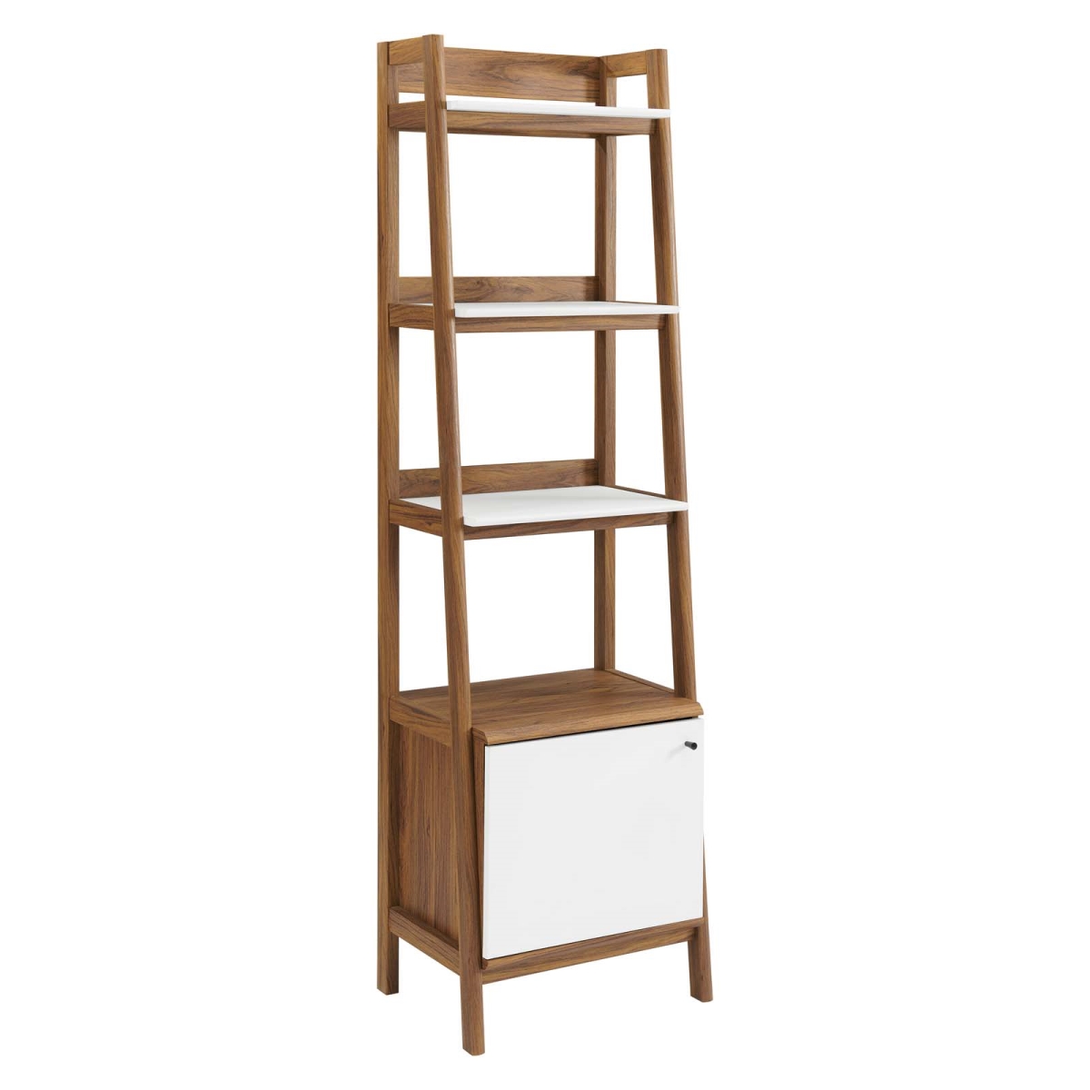 21 in. Bixby Bookshelf, Walnut White