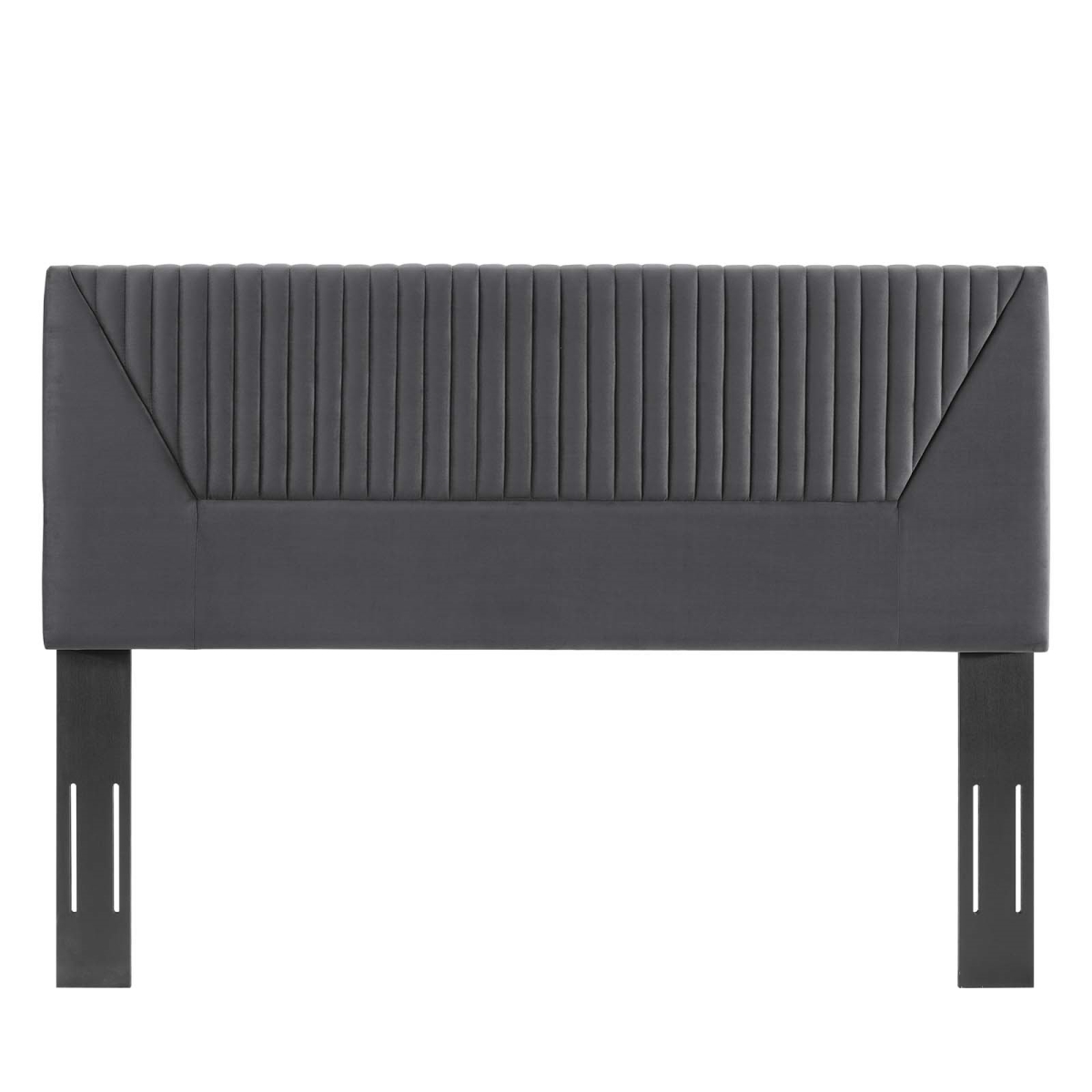 Picture of Modway Furniture MOD-6667-CHA 39 x 23.5 x 3 in. Patience Channel Tufted Performance Velvet Twin Size Headboard, Charcoal