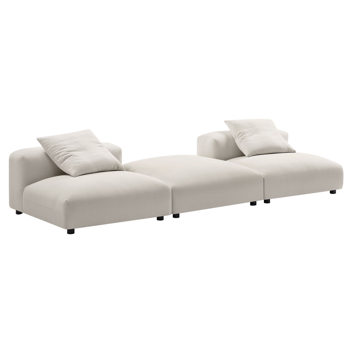 EEI-7029-SAL Solace Modular Upholstered Fabric Sectional Sofa, Salt - 3 Piece