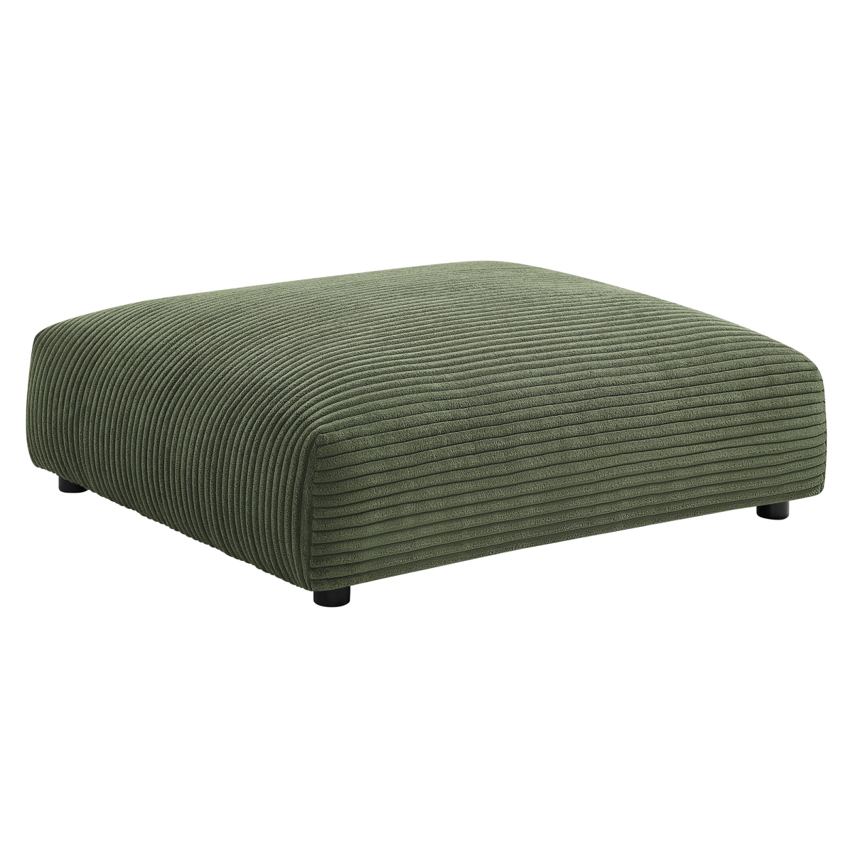 EEI-6888-FRN Solace Modular Corduroy Upholstered Ottoman, Fern