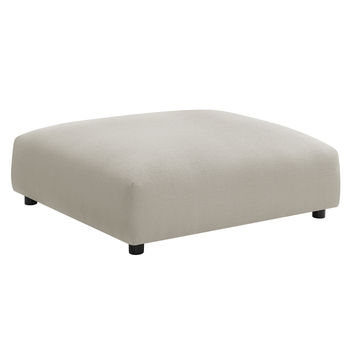 EEI-6889-LIN Solace Modular Upholstered Fabric Ottoman, Linen
