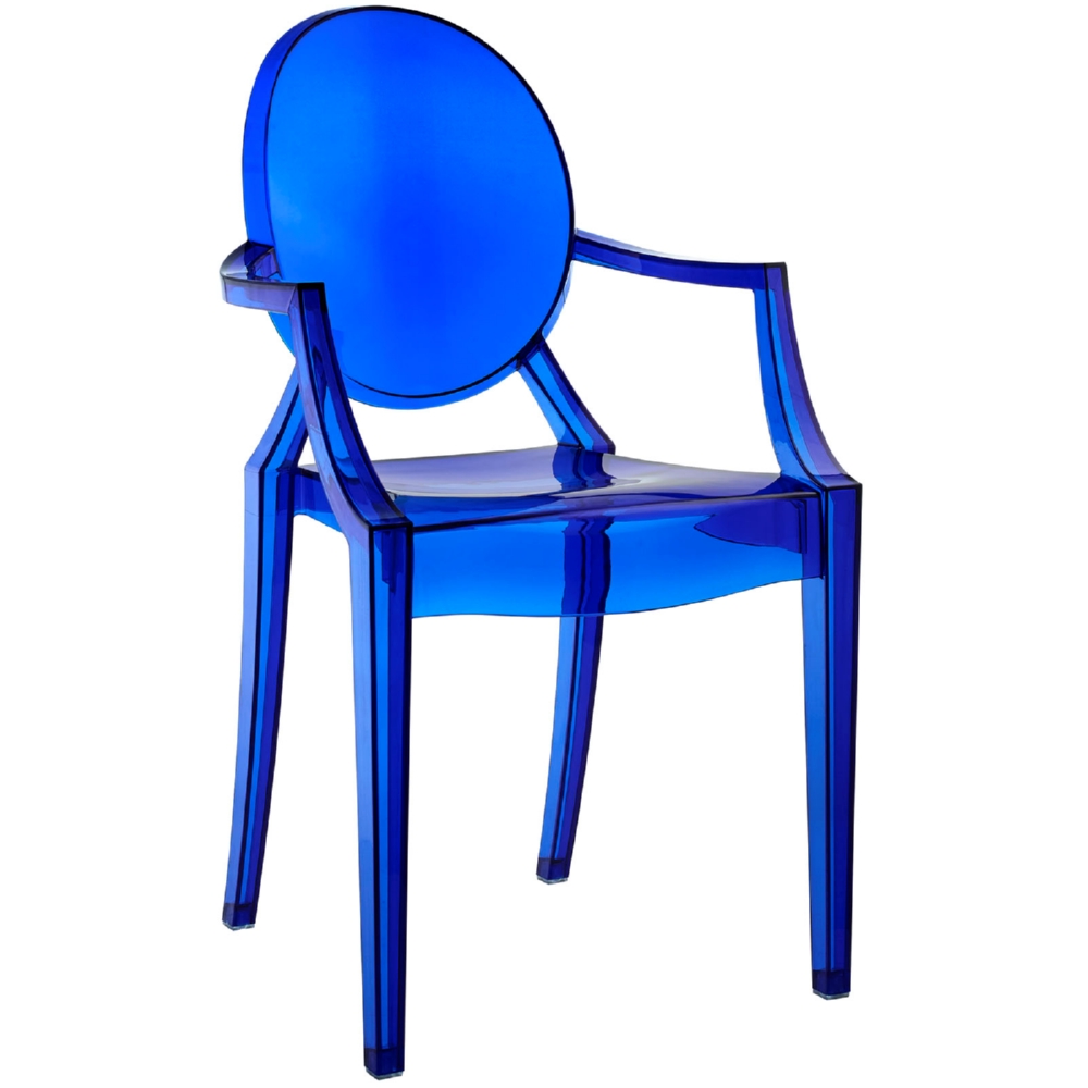 Eastend Eei-121-blu Casper Dining Armchair In Blue Polycarbonate
