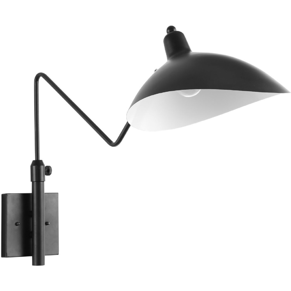 Eastend Eei-1589 View 1 Light Wall Lamp In Black & White Steel