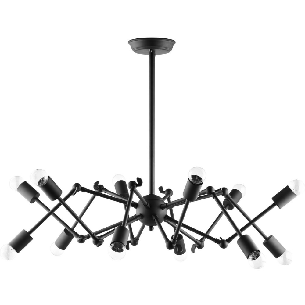 Eastend Eei-1568 Tagmata Ceiling Light With 12 Bulb Topped Legs In Black Steel