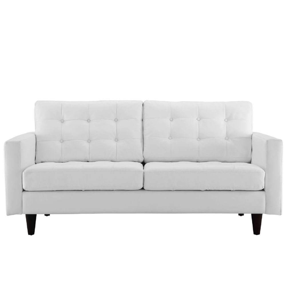 Eastend Eei-1546-whi Empress Loveseat In Tufted White Leather