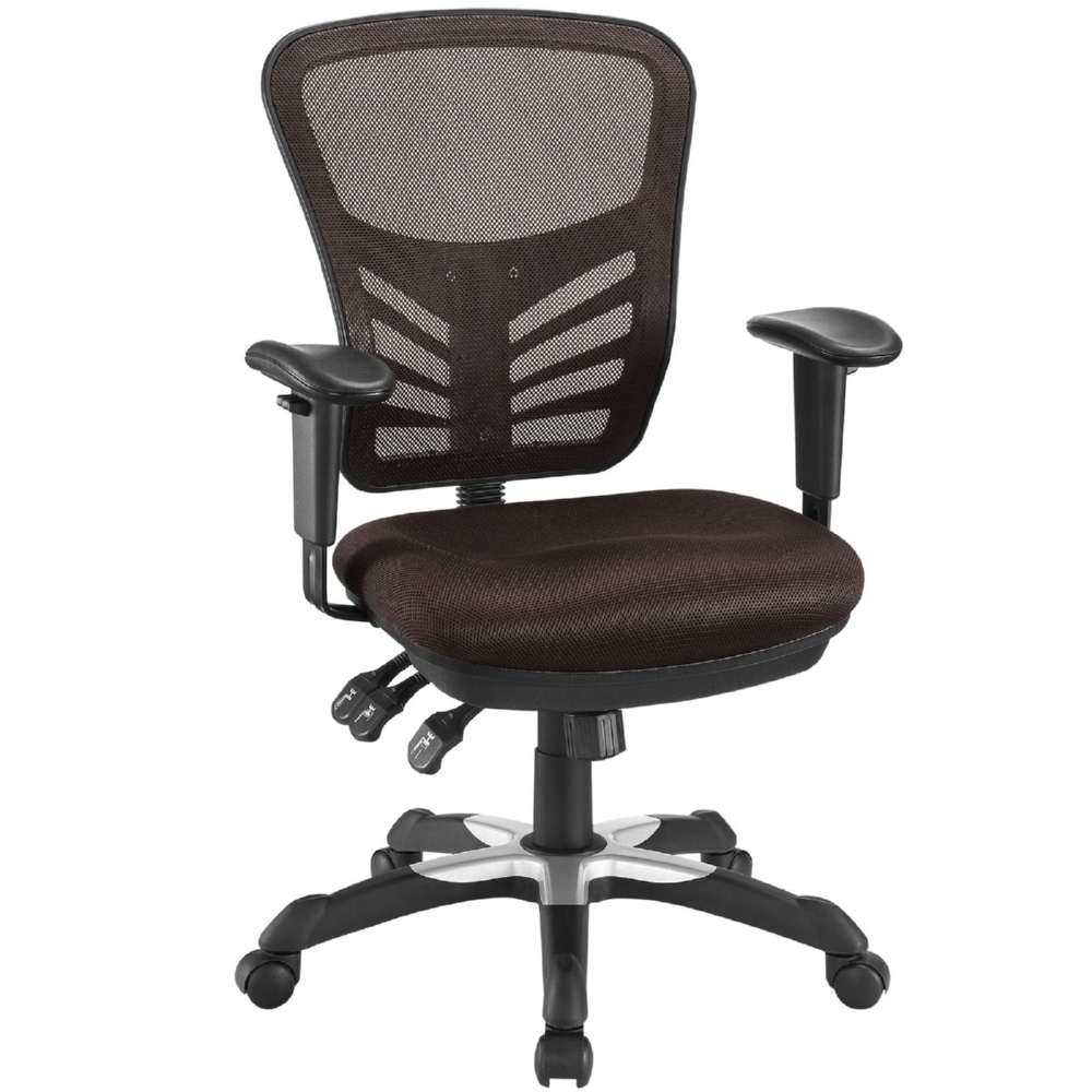 Eastend Eei-757-brn Articulate Adjustable Office Chair In Brown Mesh