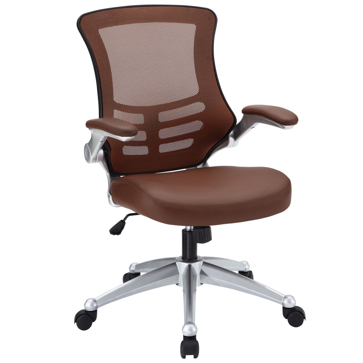 Modway Eei-210-tan 40.5 - 43.5 H X 26.5 W X 25 L In. Attainment Office Chair In Tan Mesh & Leatherette, Tan