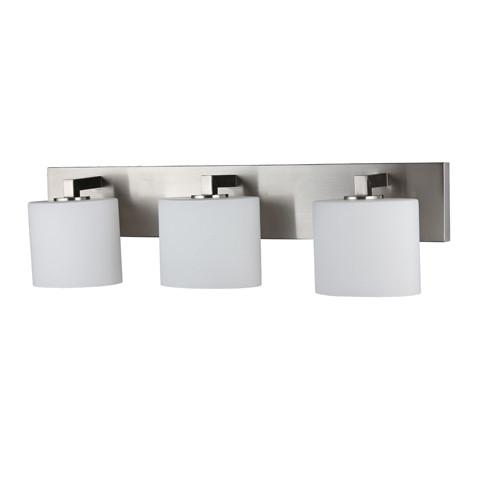 Efficient Lighting El-252-03-e Modern 3-light 15w Integrated Led Interior Bathroom Vanity Fixture, Brushed Nickel