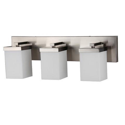 Efficient Lighting El-268-03-e Modern 3-light 15w Integrated Led Interior Bathroom Vanity Fixture, Brushed Nickel