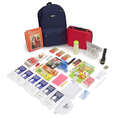 864-n Keep-me-safe Children Survival Backpack Kit, Navy