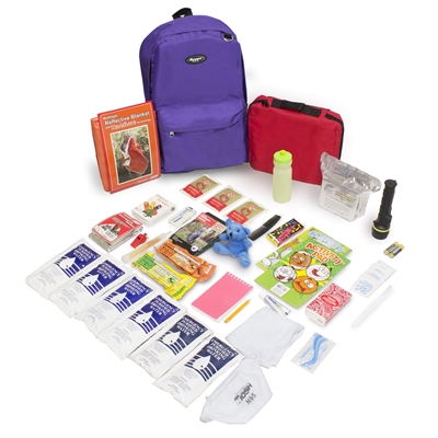 864-pp Keep-me-safe Children Survival Backpack Kit, Purple