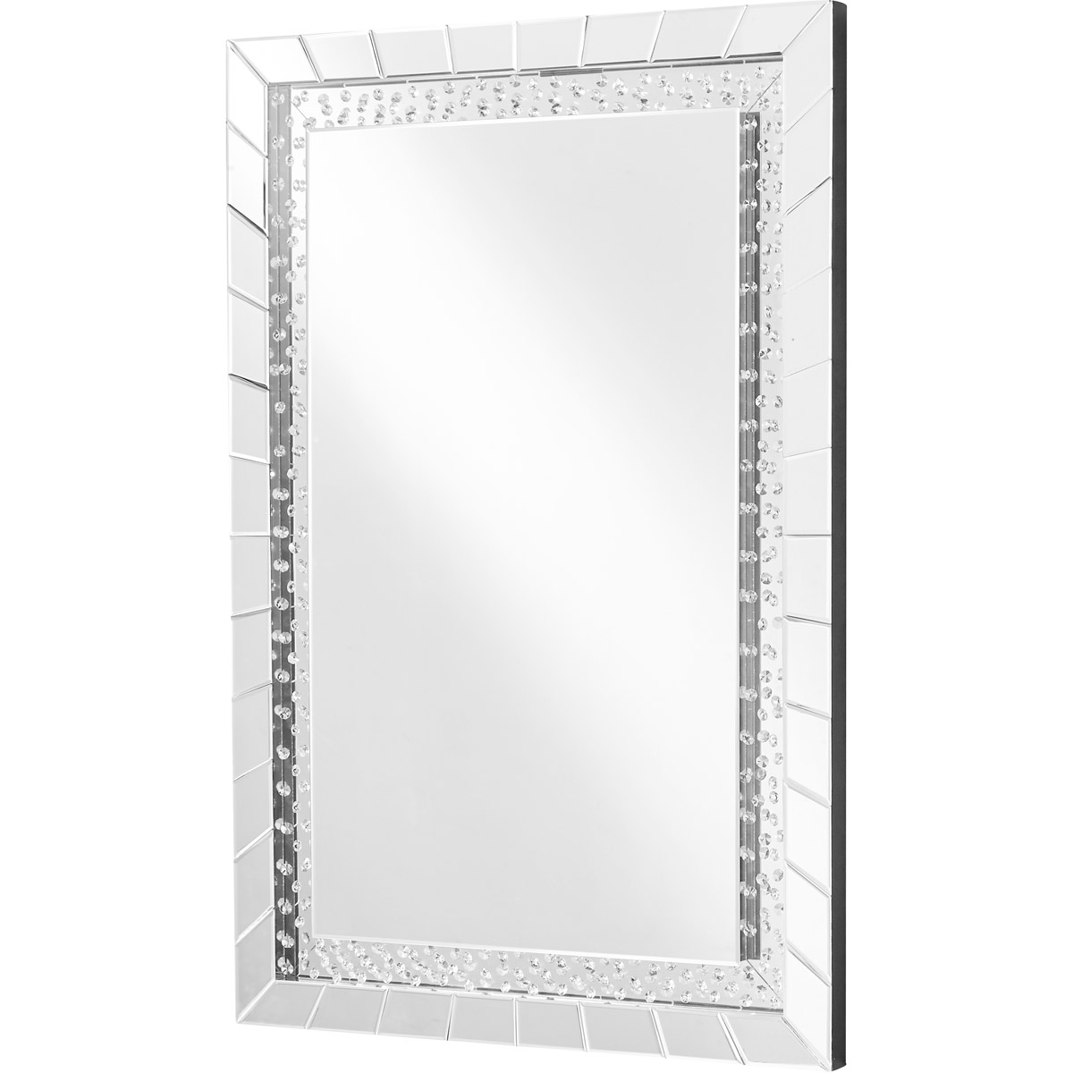 Mr9103 Sparkle 47 In. Contemporary Crystal Rectangle Mirror, Clear