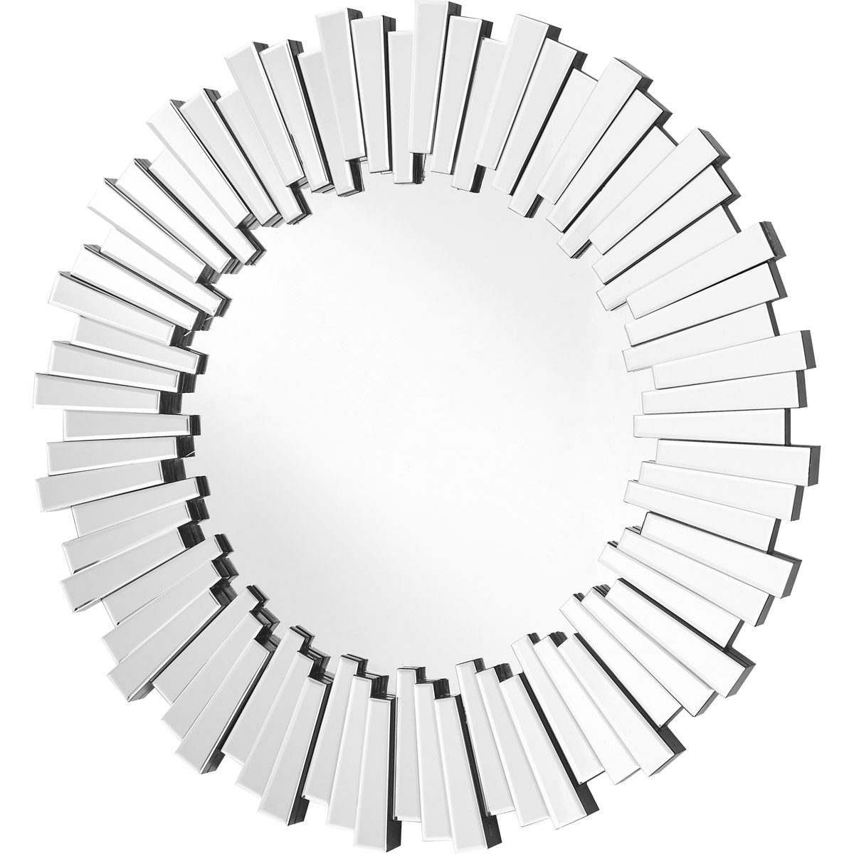 Mr9138 Sparkle 39.5 In. Contemporary Round Mirror - Dozens Of Expertly Cut Beveled Edge Mirror Pieces, Clear