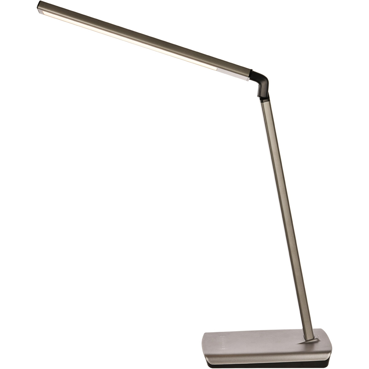 Ledds001 Sleek Led Desk Lamp With Smooth Touch Dimmer & Usb, Metallic Grey