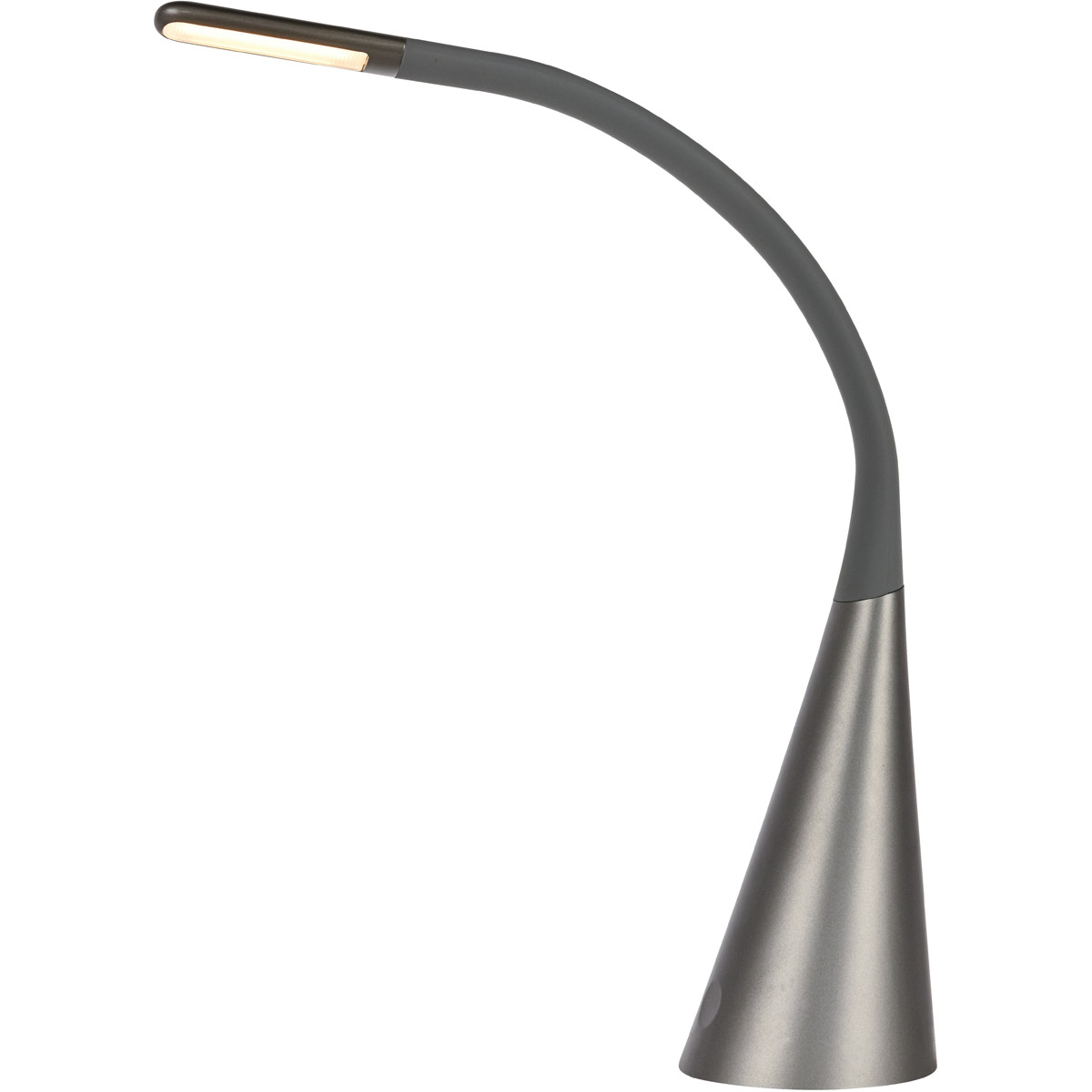 Ledds003 Sleek Led Desk Lamp With Smooth Touch Dimmer & Usb, Metallic Grey