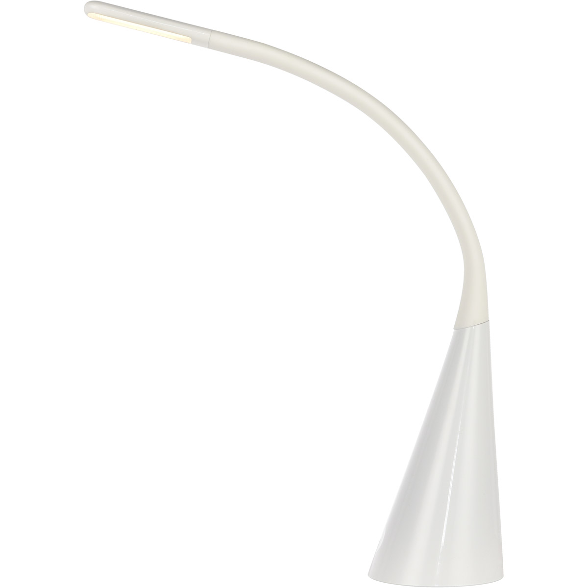 Ledds004 Sleek Led Desk Lamp With Smooth Touch Dimmer & Usb, Glossywhite