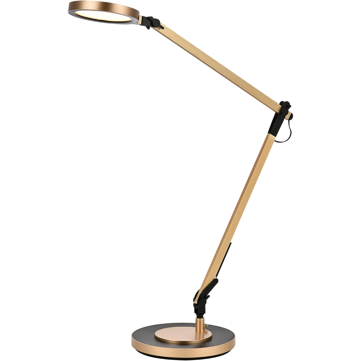 Ledds006 Sleek Led Desk Lamp With Smooth Touch Dimmer & Usb, Champagne Gold