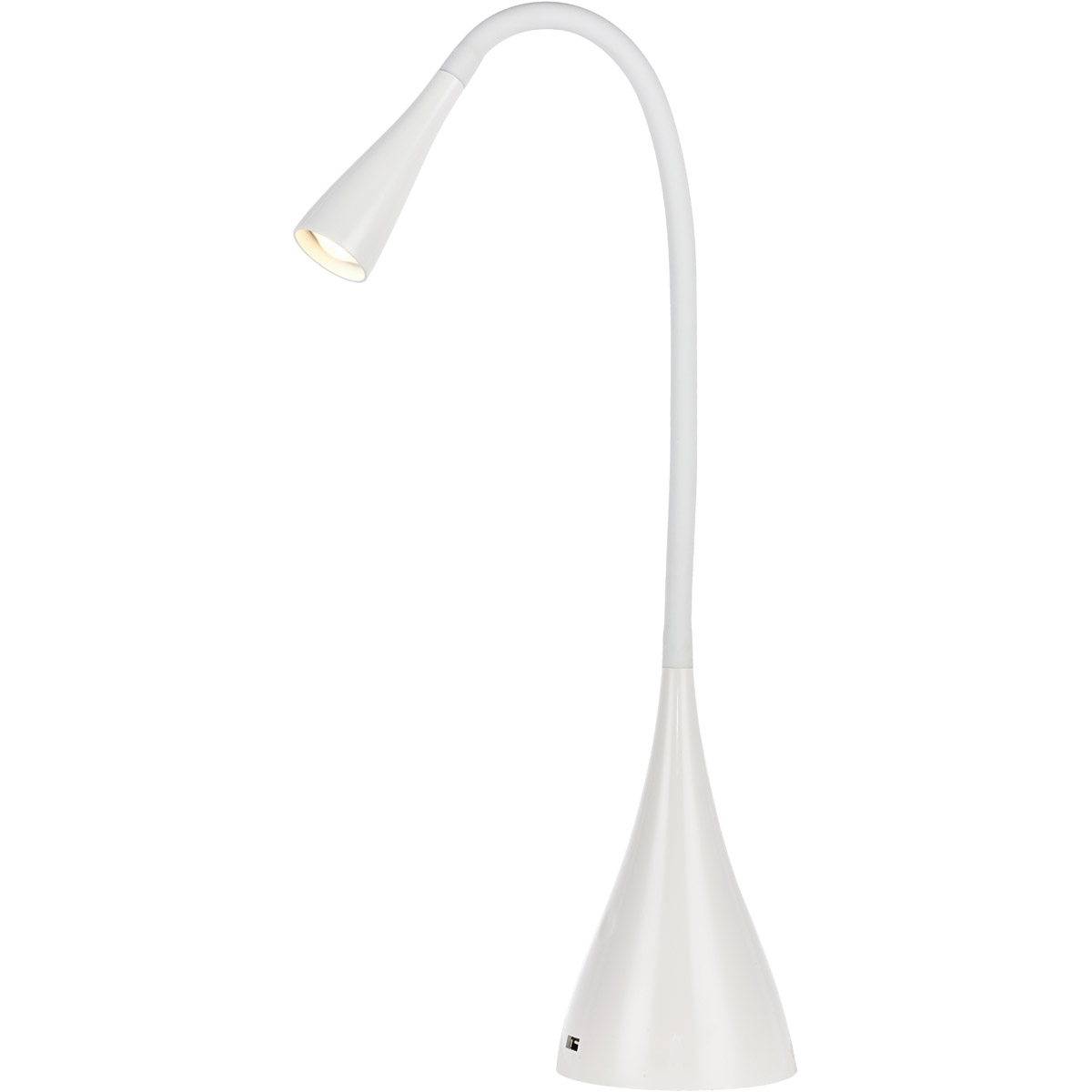 Ledds011 Sleek Led Desk Lamp With Smooth Touch Dimmer & Usb, Glossywhite