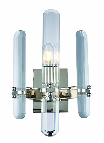 1530w10pn-rc Lincoln 1 Light Wall Sconce Royal Cut Crystals - Polished Nickel