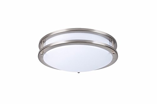 Cf3205 16 In. Led Double Ring Ceiling Flush - Brushed Nickel