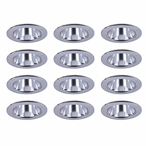 R4-199cc-12pk 4 In. Chrome Trim Ring With Reflector Fits Par20 R20 - Pack Of 12