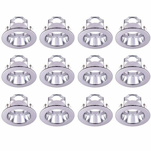R4-495ch-12pk 4 In. Chrome Smooth Trim With Socket Bracket Fits Br20 R20 Par20 - Pack Of 12