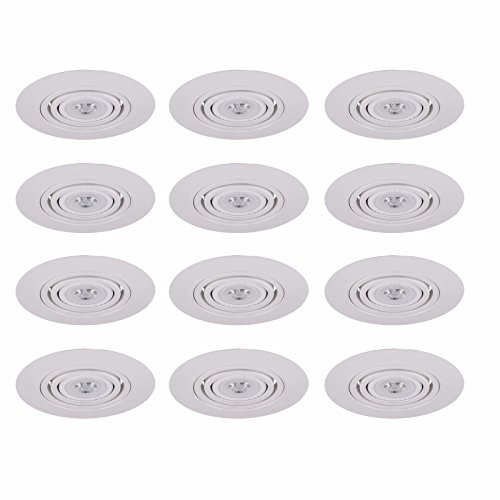 Re317mw-12pk 6 In. Matte White Trim 35 Deg Adjustable Trim With Gimbal Ring Fits Par30 R30 Br30 - Pack Of 12
