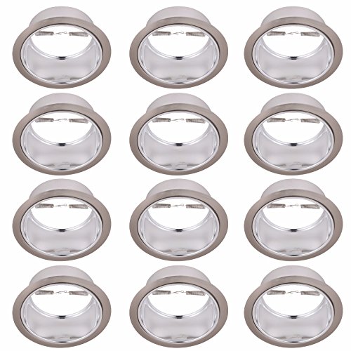 Res30cb-12pk 6 In. Trim With Chrome Reflector Brushed Nickel Trim Ring Fits Par30 R30 - Pack Of 12
