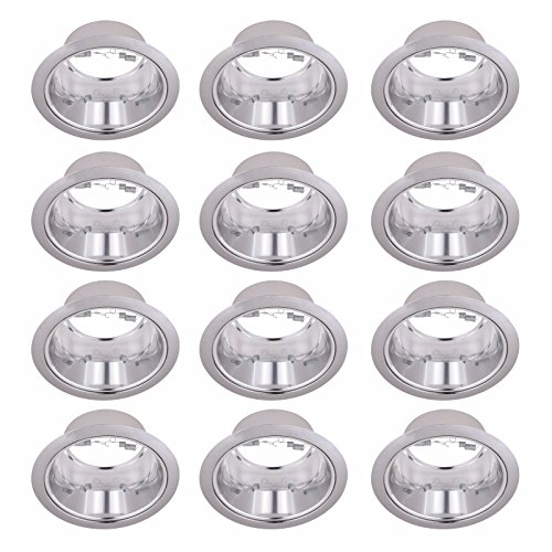 Res40cc-12pk 6 In. Trim With Chrome Reflector & Trim Ring Fits Par38 R40 - Pack Of 12