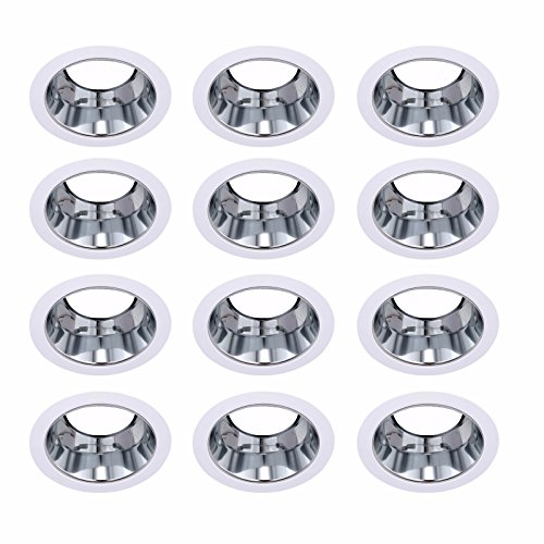 Res530bw-12pk 5 In. Trim With Brushed Nickel Reflector White Trim Ring Fits Par30 R30 - Pack Of 12